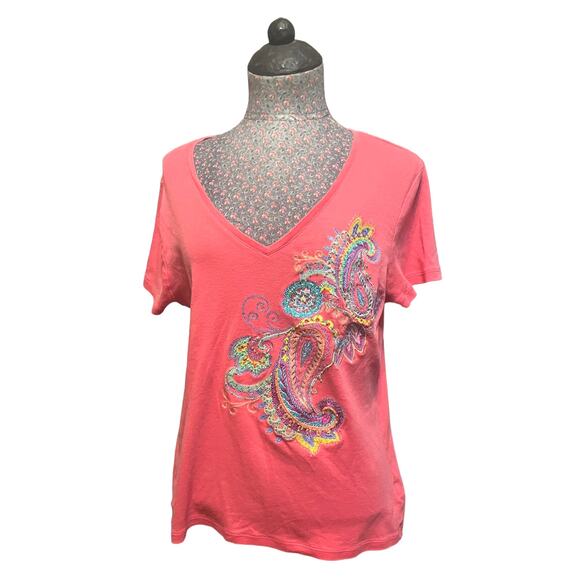 Lauren Ralph Lauren Sequin Embroidery Size L - Picture 1 of 4